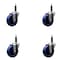 Service Caster 4'' SS Solid Poly Wheel Swivel 3/4'' Expanding Stem Caster Set, 4PK SCC-SSEX20S414-SPUS-34-4 - alternate 1